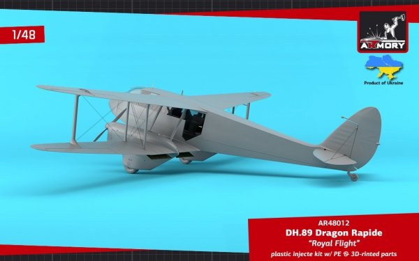 Armory Models 48012 DH.89 Dragon Rapide, Short-Haul Airliner – “Royal Flight” 1/48