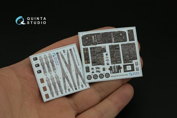 Quinta Studio QD35100 CH-54A 3D-Printed &amp; coloured Interior on decal paper (ICM) 1/35