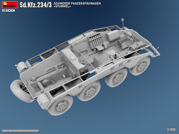 MiniArt 53001 Sd.Kfz.234/3 SCHWERER PANZERSPAHWAGEN STUMMEL 1/35