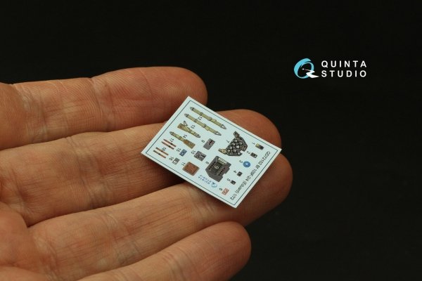 Quinta Studio QD72102 BF 109F-2/4 3D-Printed &amp; coloured Interior on decal paper (Eduard) 1/72