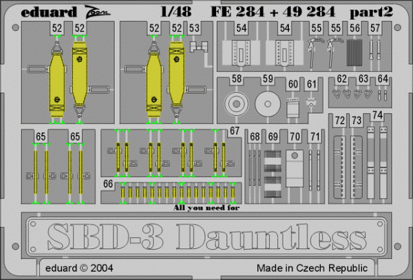 Eduard FE284 SBD-3 ACCURATE MINIATURES 1/48