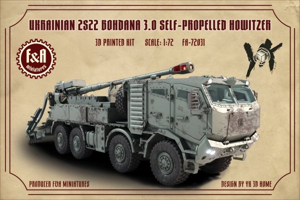 F&amp;A Miniatures FA-72031 2S22 Bohdana 3.0 1/72
