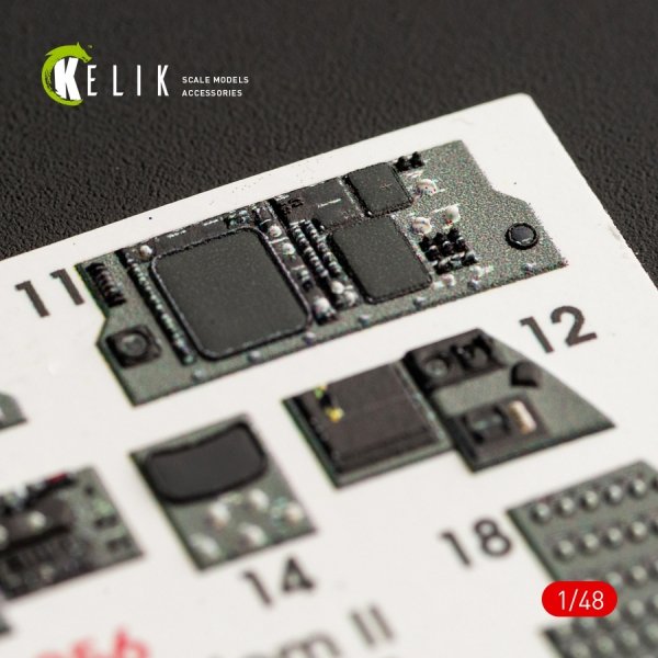 KELIK K48056 F-4G INTERIOR 3D DECALS FOR MENG KIT 1/48