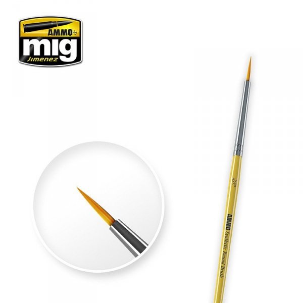 AMMO of Mig Jimenez 8610 5/0 SYNTETIC ROUND BRUSH
