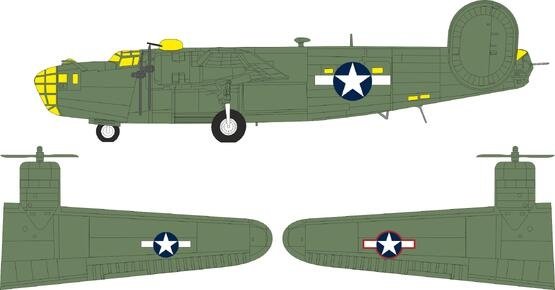 Eduard CX701 B-24D US national insignia AIRFIX 1/72