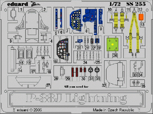 Eduard 73255 P-38J 1:72 (Academy)
