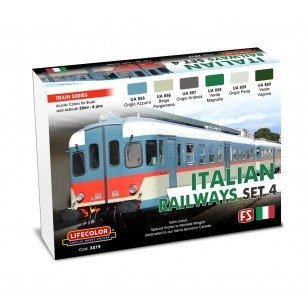 Lifecolor XS19 Acrylic color Set Italian Railways Set 4 6x22ml