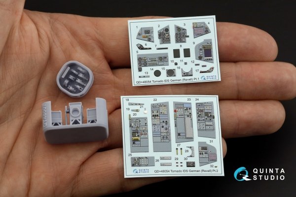 Quinta Studio QDS+48054 Tornado IDS German 3D-Printed &amp; coloured Interior on decal paper (Revell) (small version) (with 3D-printed resin parts) 1/48