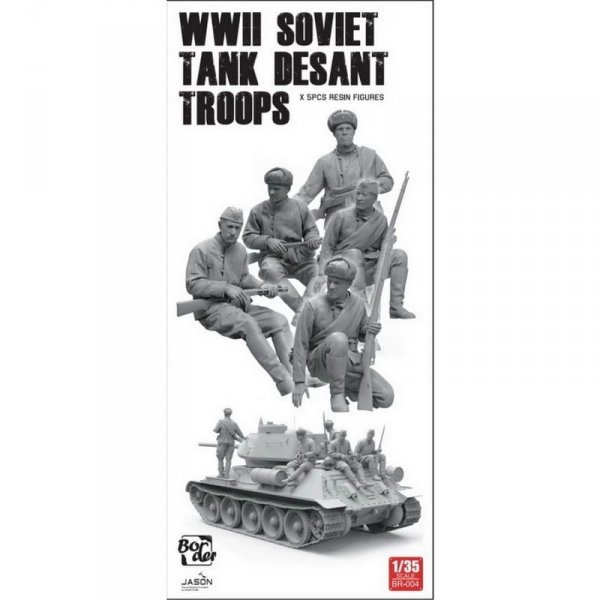Border Model BR-004 Soviet WWII Tank Desant Troops (5 Resin Figures) 1/35
