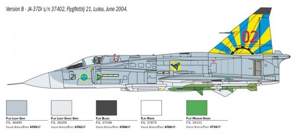 Italeri 2785 SAAB JA 37/AJ 37 VIGGEN (1:48)