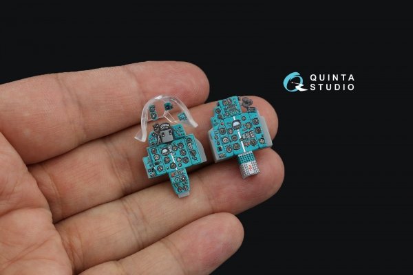 Quinta Studio QDS-48447 MiG-21UM 3D-Printed coloured Interior on decal paper (Trumpeter) (Small version) 1/48