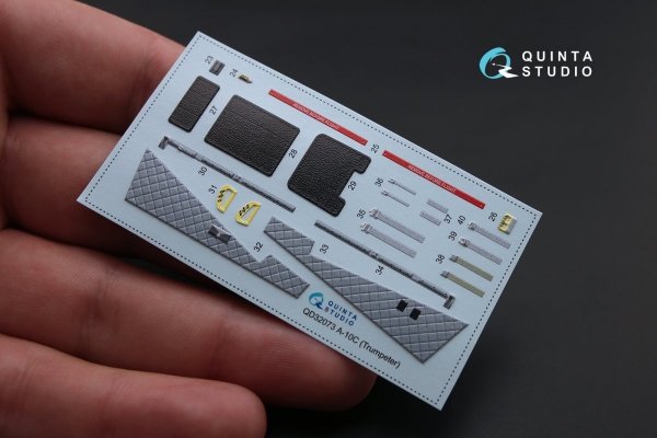 Quinta Studio QD32073 A-10C 3D-Printed &amp; coloured Interior on decal paper (for Trumpeter kit) 1/32