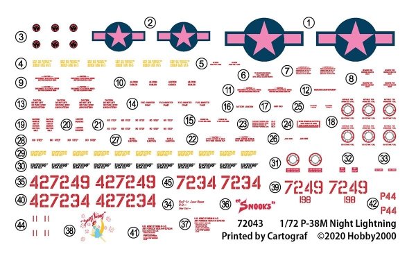 Hobby 2000 72043 P-38M Night Lightning – DRAGON 1/72