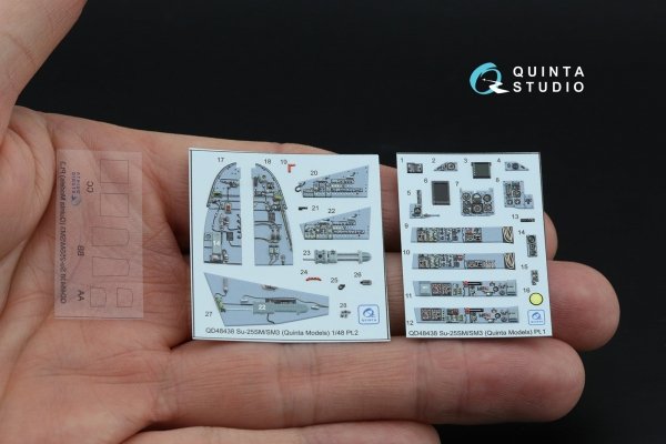 Quinta Studio QD+48438 Su-25SM/SM3 3D-Printed coloured Interior on decal paper (Zvezda/Quinta Models/Arma Models) 1/48