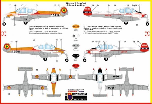Kozavody Prostejov KPM0089 Let L-200A Morava (1:72)