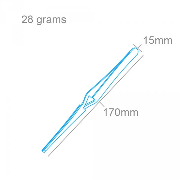 Modelcraft PTW1126 Straight Tip Reverse Action Blunt End Tweezers (160mm)