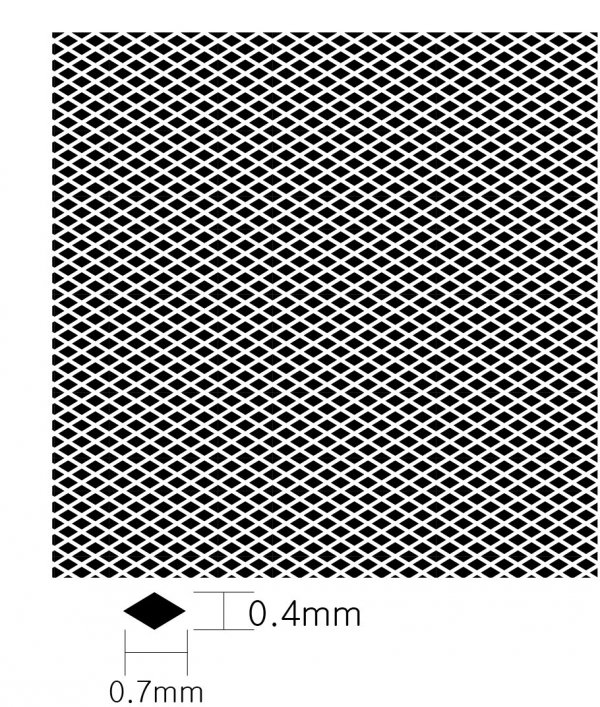KA Models KA-00004 DIAMOND PATTERN MESH B 0.4mm X 0.7mm