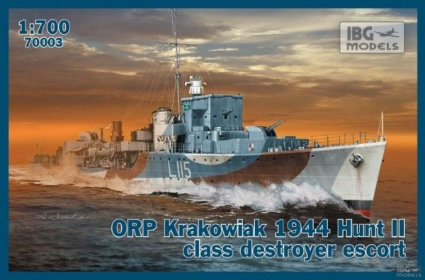 IBG 70003 ORP Krakowiak 1944 Hunt II class destroyer escor 1/700