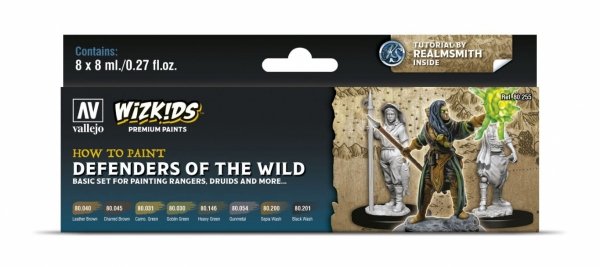 Vallejo 80255 Wizkids Defenders of the Wild Set 8x8ml