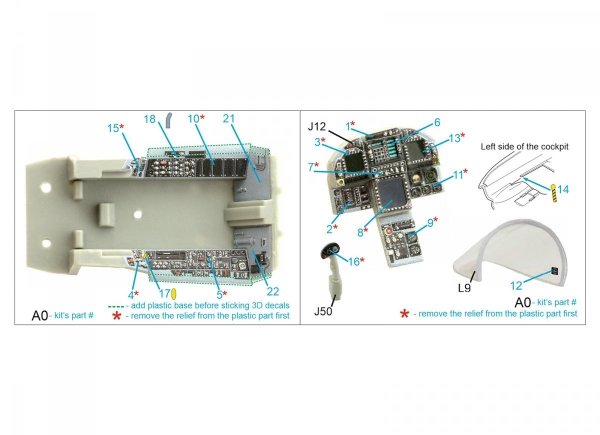 Quinta Studio QDS-48279 F/A-18C early 3D-Printed &amp; coloured Interior on decal paper (HobbyBoss)(Small version) 1/48