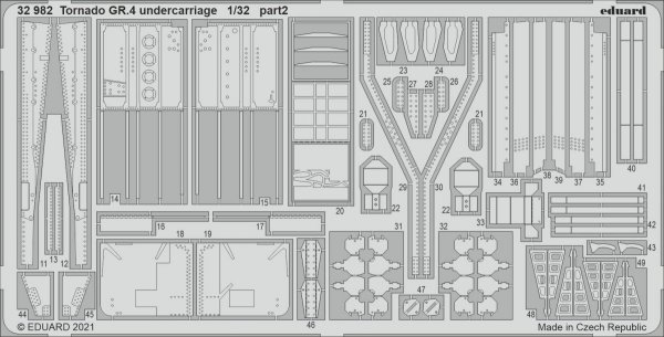 Eduard 32982 Tornado GR.4 undercarriage for ITALERI 1/32