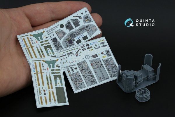 Quinta Studio QD+32229 Tornado IDS German 3D-Printed &amp; coloured Interior on decal paper (Italeri) (with 3D-printed resin parts) 1/32
