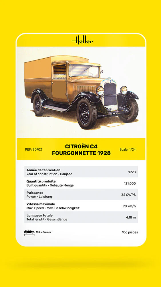 Heller 80703 Citroën C4 Fourgonnette 1928 1/24