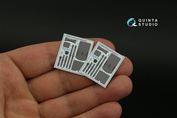 Quinta Studio QD48362 AH-64D 3D-Printed &amp; coloured Interior on decal paper (Hasegawa) 1/48