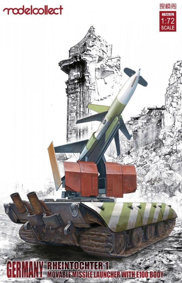 Modelcollect UA72076 Rheintochter 1 Movable Missile Launcher on E100 1/72