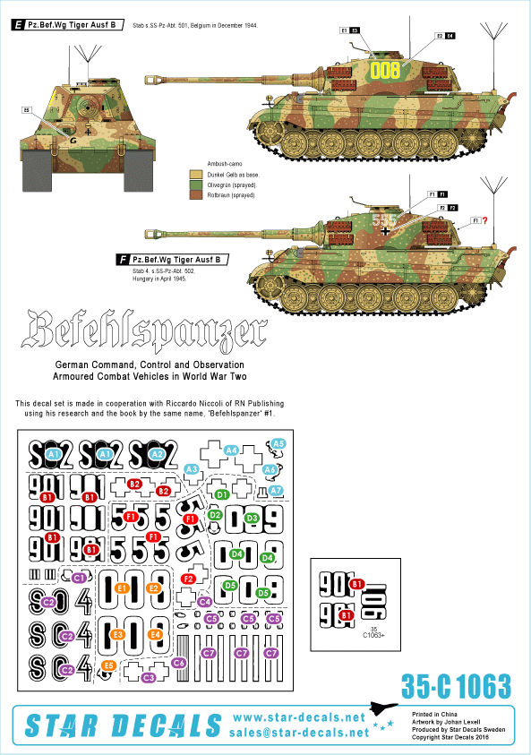 Star Decals 35-C1063 Befehlspanzer # 7 1/35