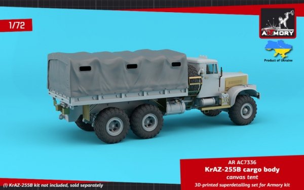 Armory Models AC7336 KrAZ-255B Soviet 6x6 cargo truck canvas tent 1/72