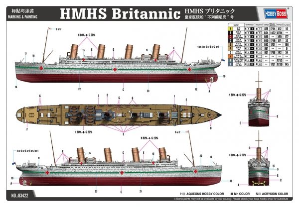Hobby Boss 83422 HMHS Britannic 1/700