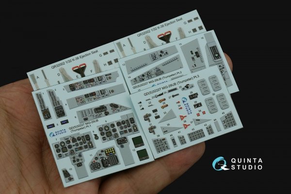 Quinta Studio QD32227 MiG-29UB 3D-Printed &amp; coloured Interior (Trumpeter) 1/32