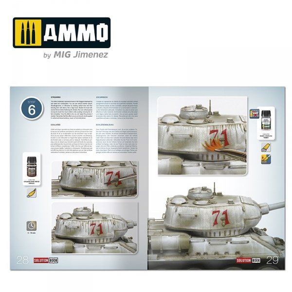 AMMO of Mig Jimenez 6603 SOLUTION BOOK 20 - How to Paint WWII Soviet Winter Vehicles (English, Spanish, Francais, Deutsch)