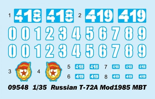 Trumpeter 09548 Russian T-72A Mod1985 MBT 1/35