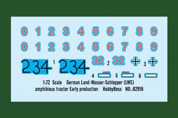 Hobby Boss 82918 German Land-Wasser-Schlepper (LWS) amphibious tractor Early production 1/72