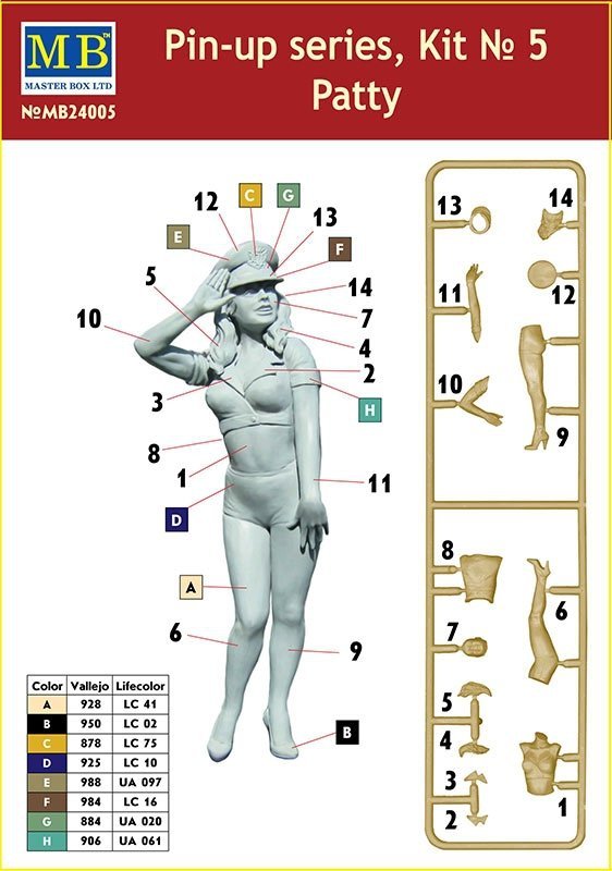 Master Box 24005 Pin-up series Kit No. 5 Patty 1/24