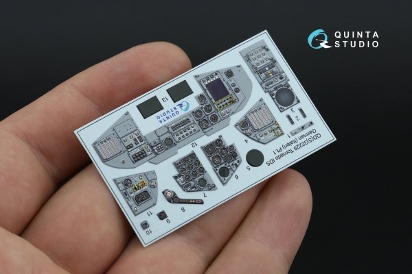 Quinta Studio QDS+32229 Tornado IDS German 3D-Printed &amp; coloured Interior on decal paper (Italeri) (Small version) (with 3D-printed resin parts) 1/32