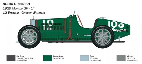 Italeri 4710 Bugatti Type 35B 1/12
