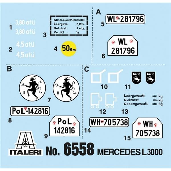 Italeri 6558 MERCEDES BENZ L3000 S 1/35