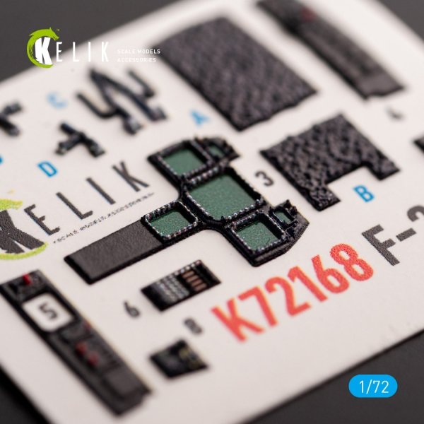 Kelik K72168 F-22A Raptor - interior 3D decals for Academy kit (1/72)