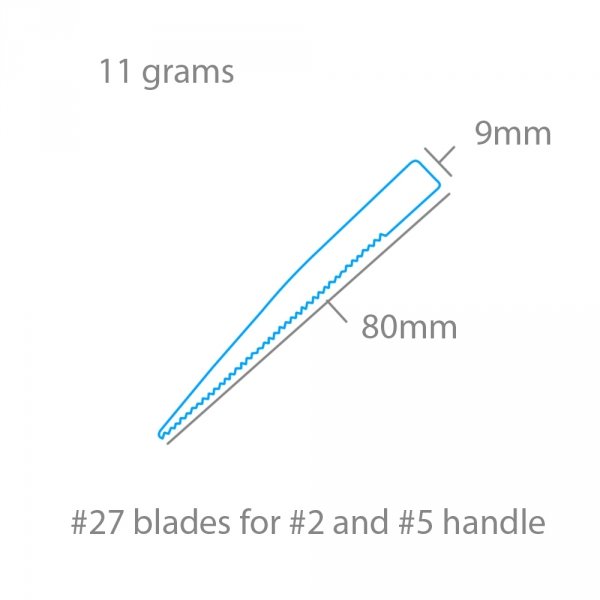 Modelcraft PKN2727 #27 Saw Blades x 5 For #2 or #5 Handles