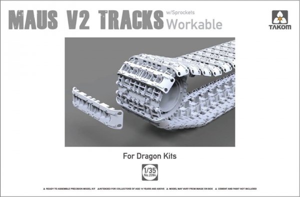 Takom 2094 Maus V2 Tracks with sprockets for Dragon kits 1/35
