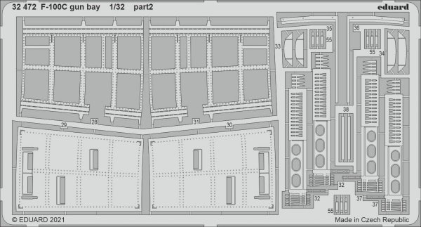 Eduard 32472 F-100C gun bay TRUMPETER 1/32 