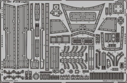 Eduard 32307 P-51D engine 1/32 Tamiya