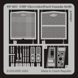 Eduard TP037 CMP Chevrolet/ Ford Canada Grill 1:35 Italeri
