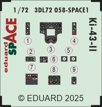 Eduard 3DL72058 Ki-43-II SPACE ARMA HOBBY 1/72