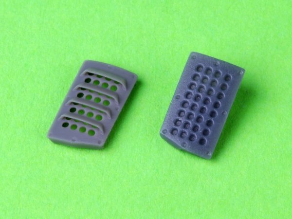 Master AM-48-193 P-51 Mustang - pokrywa wlotu powietrza do gaźnika - typ z żaluzjami dla RAF - wersja A (do modelu Meng) 1/48