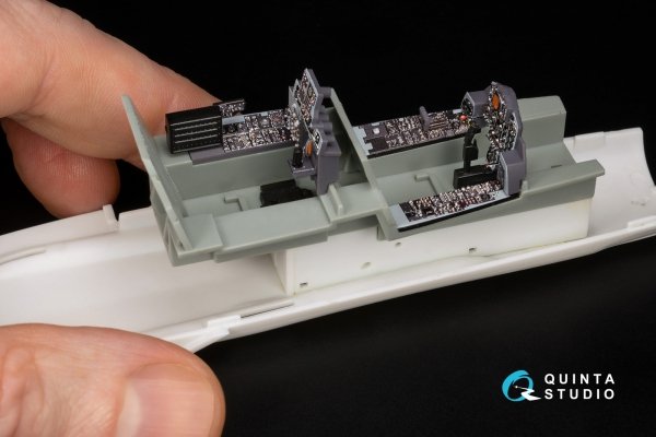 Quinta Studio QDS+48489 F-4J Phantom II 3D-Printed &amp; coloured Interior on decal paper (Academy) (Small version) (with 3D-printed resin parts) 1/48