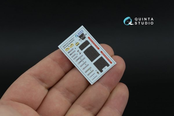 Quinta Studio QD48598 F-15A/F-15C Early/F-15J Early 3D-Printed &amp; coloured Interior on decal paper (Hasegawa) 1/48